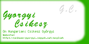 gyorgyi csikesz business card