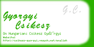 gyorgyi csikesz business card